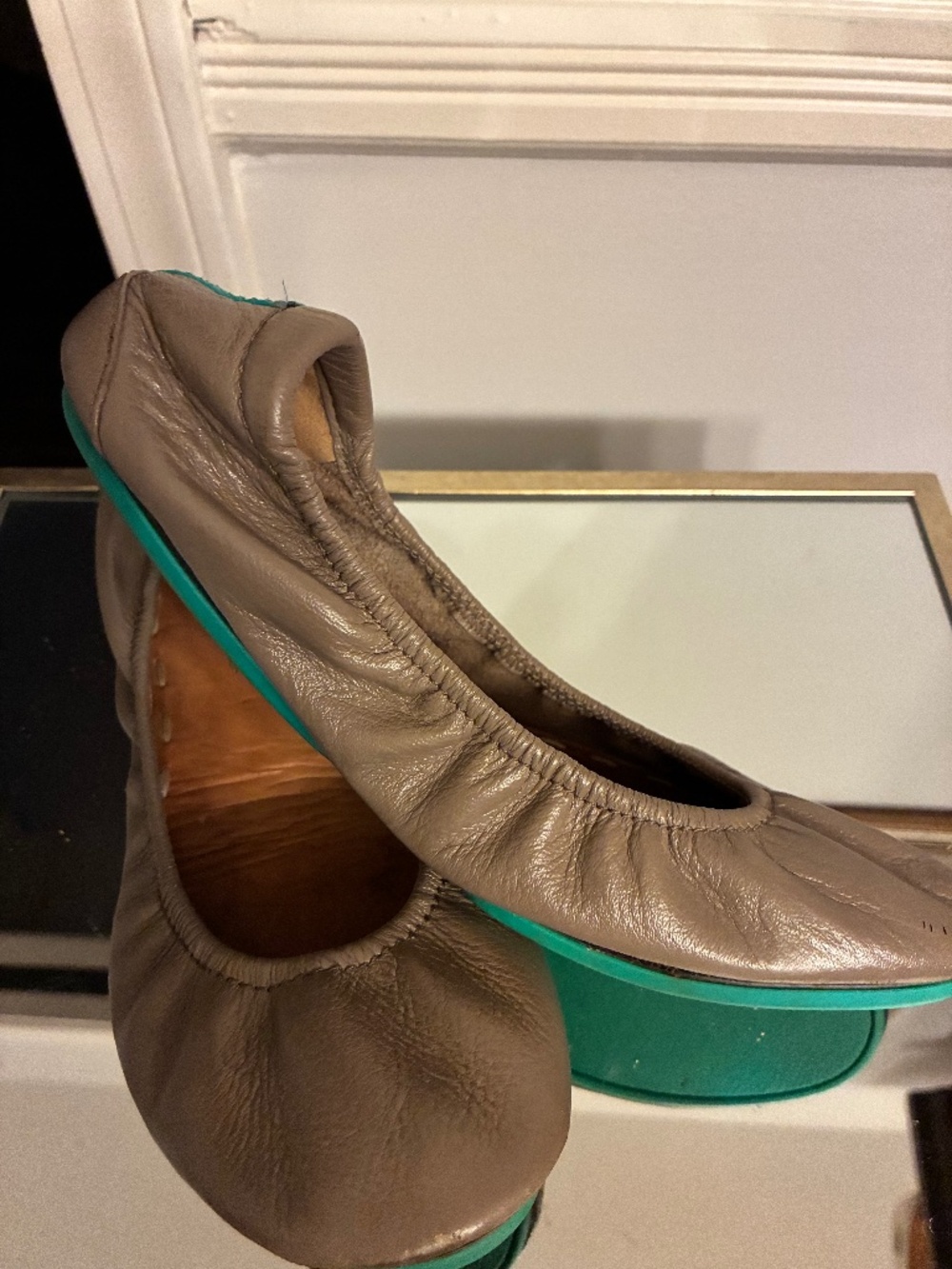 Tieks Ballet Flats in a Taupe color size 6
